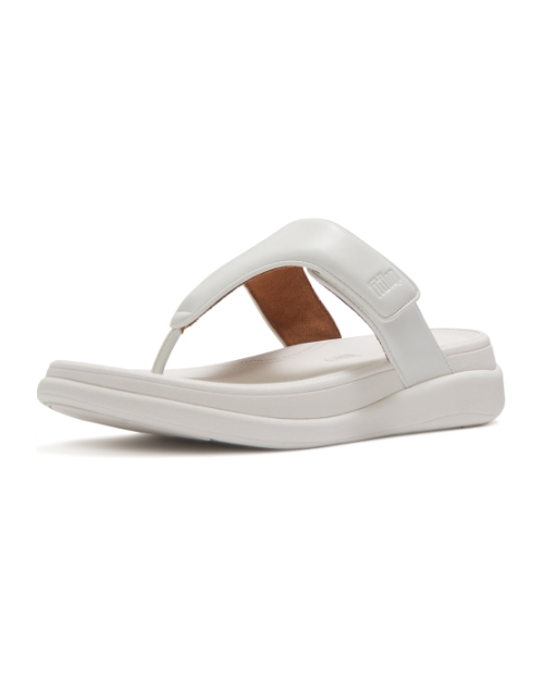 F-Mode Go Adjustable Flatform Toe-Post Sandals Urban White