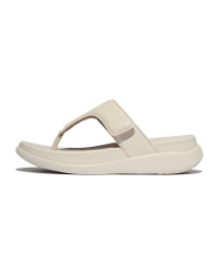 F-Mode Go Adjustable Flatform Toe-Post Sandals Paris Beige