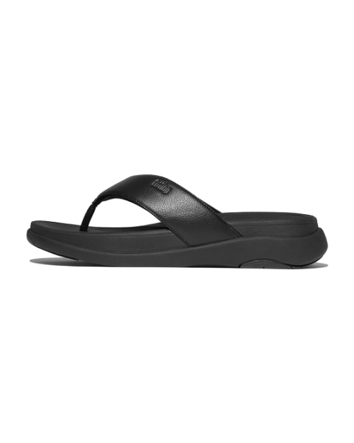 F-Mode Go Mens Toe-Post Sandals All Black