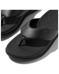 F-Mode Go Mens Toe-Post Sandals All Black