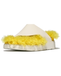 Gen-FF X Roksanda Cut-Out Leather Slides Elderflower/Marigold