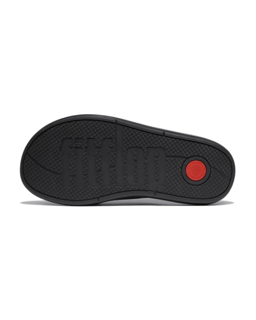 Iqushion D-Luxe Padded Leather Cross Slides All Black