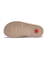 Iqushion D-Luxe Padded Leather Cross Slides Classic Beige