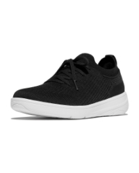 Super-Q Knit Slip-On Laced Sneakers Black