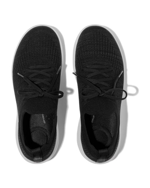 Super-Q Knit Slip-On Laced Sneakers Black