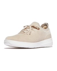 Super-Q Knit Slip-On Laced Sneakers Paris Beige