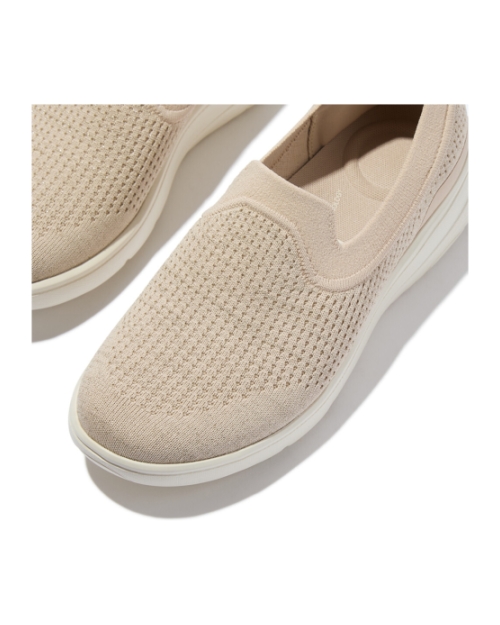 Super-Q Knit Slip-Ons Stone Beige/Platino
